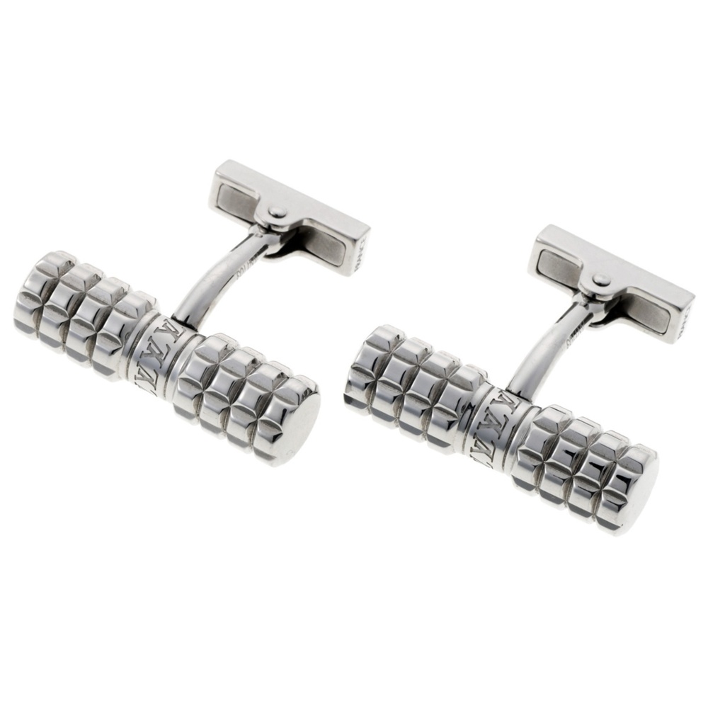 Louis Vuitton Bouton de Manchette Diujit Cufflinks, M66358, Metal, Silver